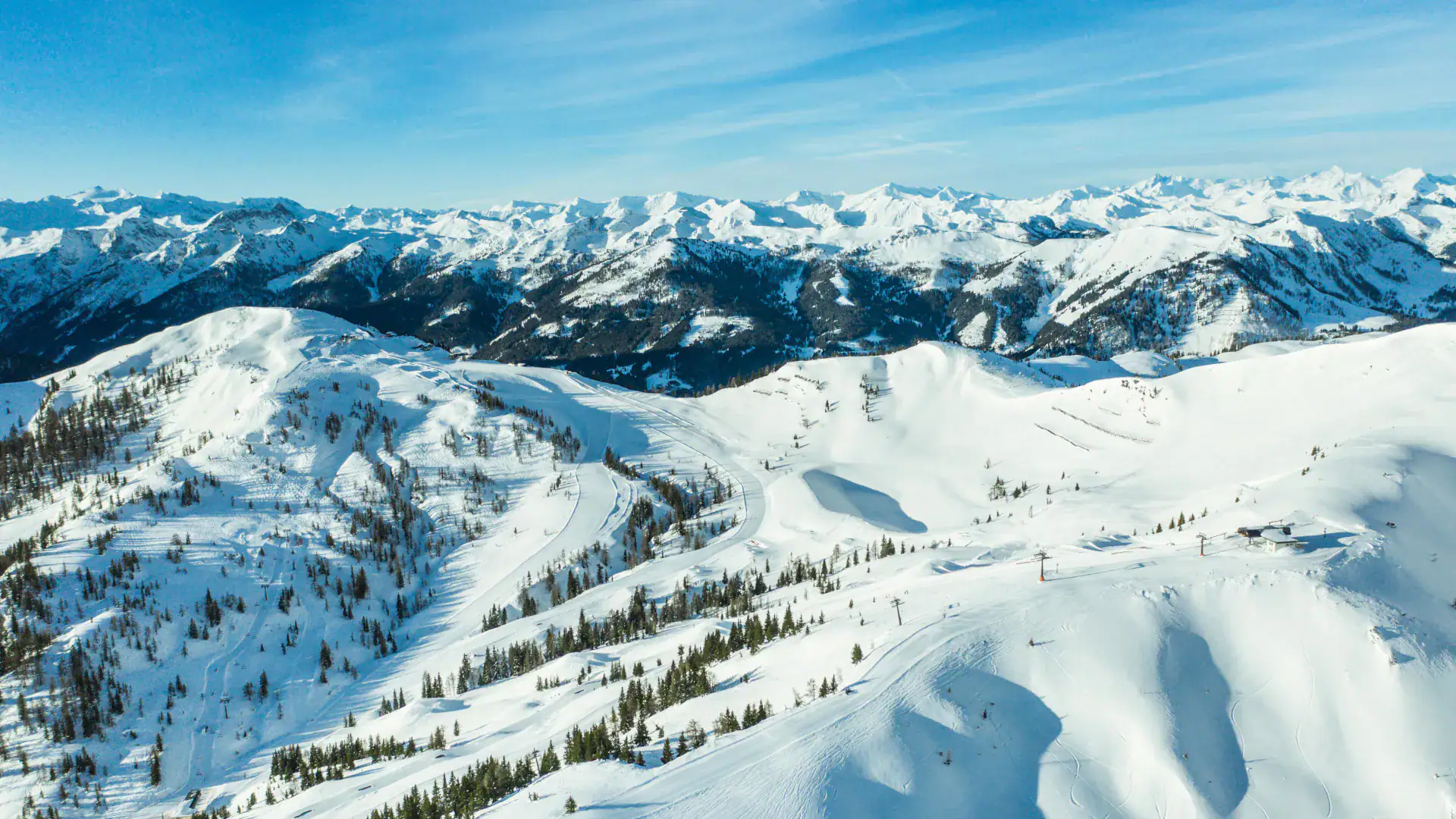 Winterpanorama am Shuttleberg in Kleinarl