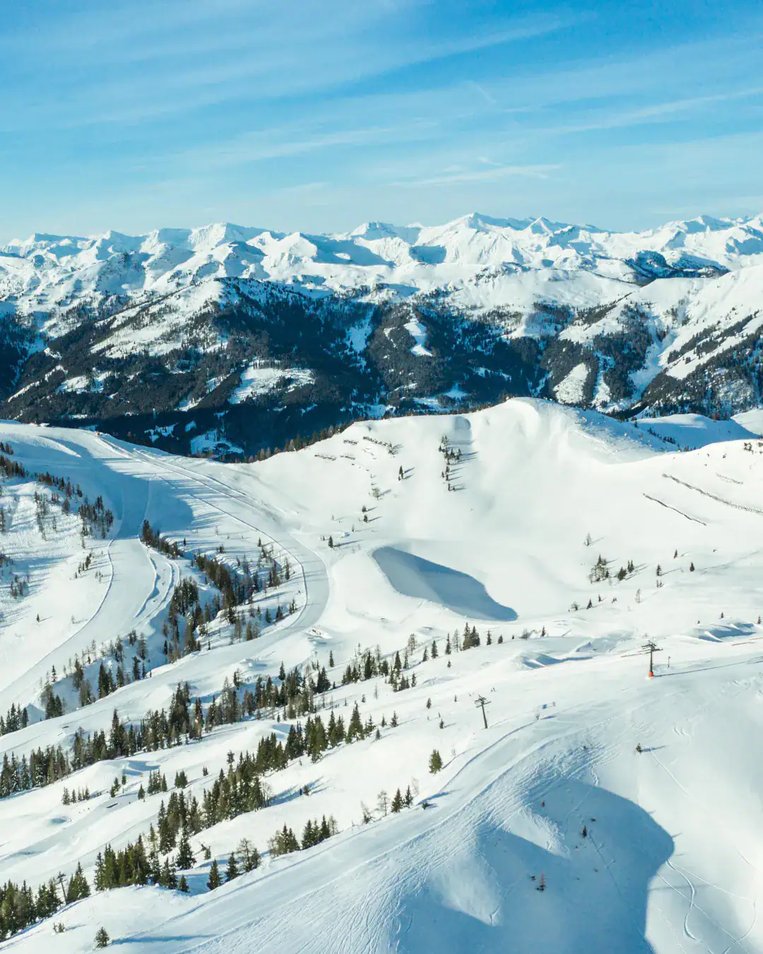 Winterpanorama am Shuttleberg in Kleinarl